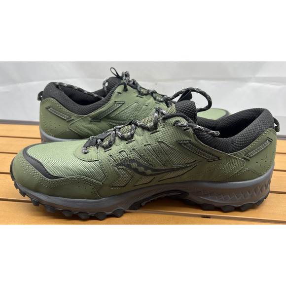 Saucony Grid Peak GTX Gore-Tex® Trail Running Shoes Green /Black S70849-2 SZ 14 - Picture 6 of 10